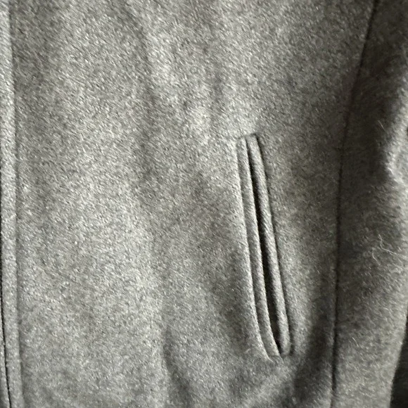 J Crew Jacket Womens Medium Gray Wool‎ Lined Coat YKK Zip Vintage Pockets - Picture 6 of 9